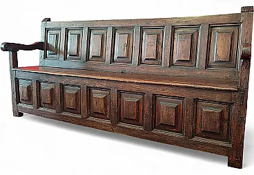 Spanish oak bench, 16th century