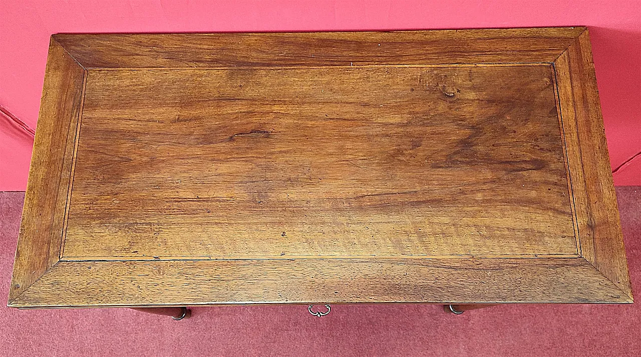 Empire walnut game table, 19th century 5