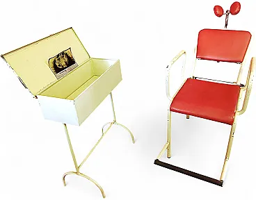 Metal dentist chair, 20th century