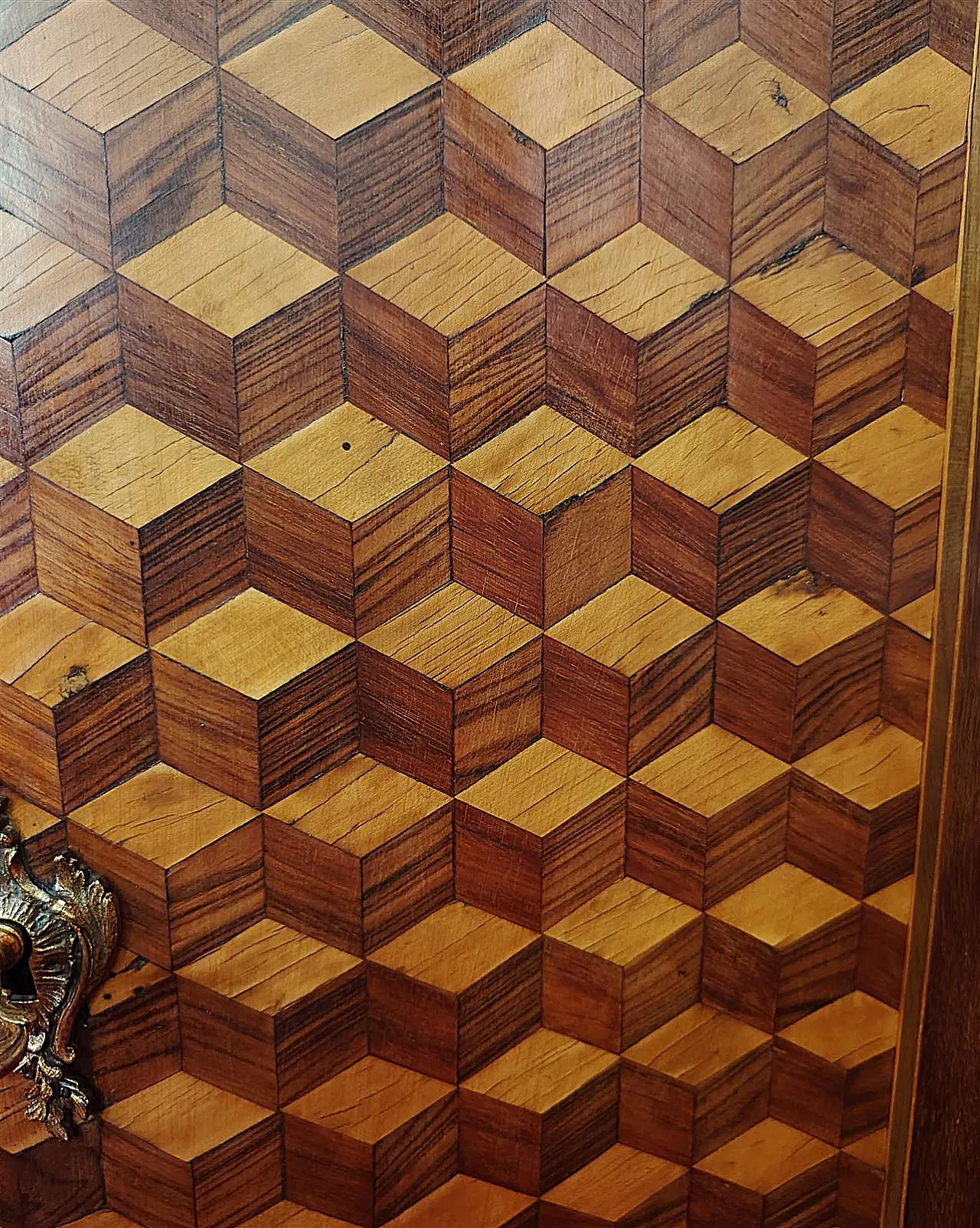 Inlaid corner with marble top, 19th century 7