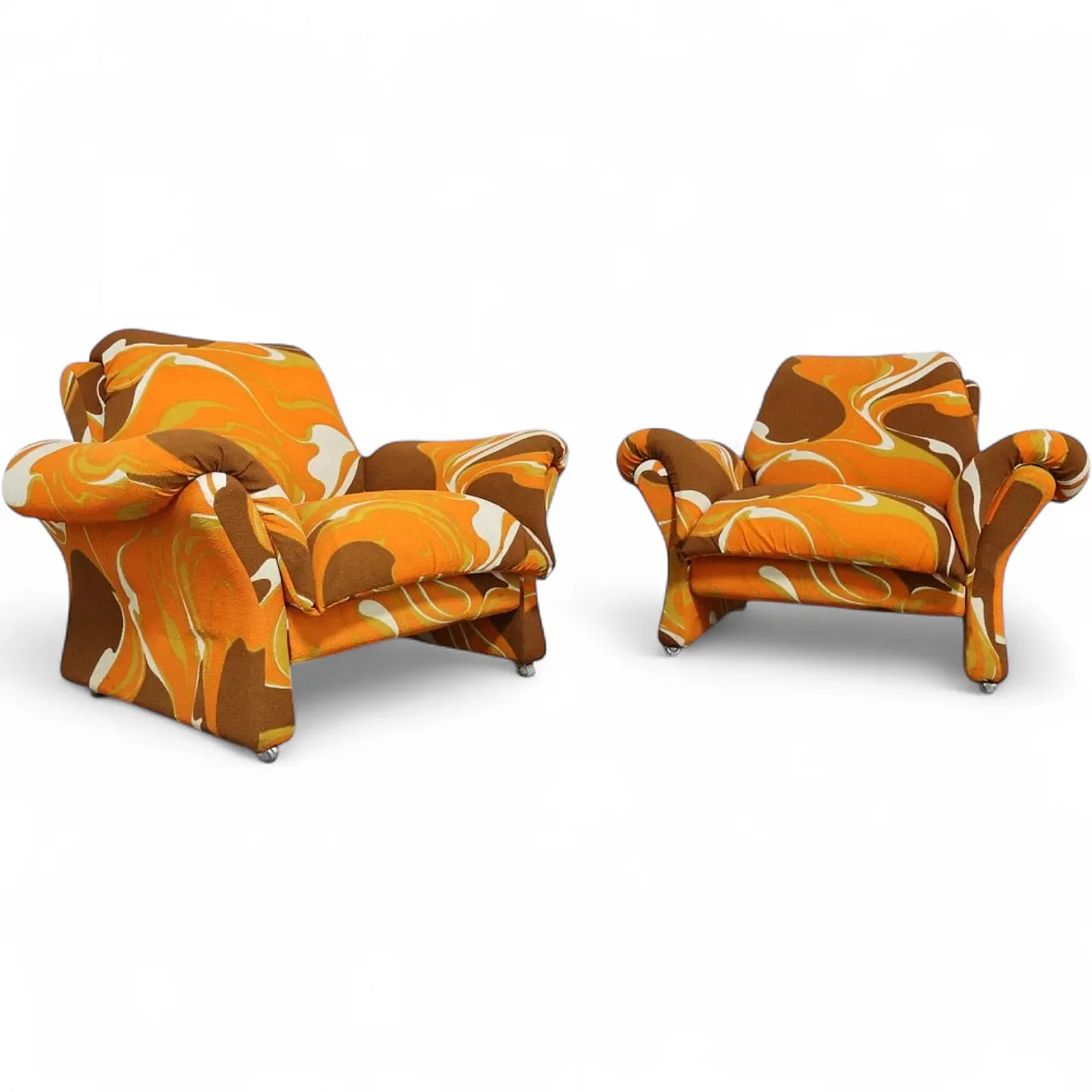 Pair of 1-Seater Ionica Armchairs by Guarnacci Padovano Vagnoni, 1970s 16