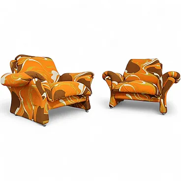 Pair of 1-Seater Ionica Armchairs by Guarnacci Padovano Vagnoni, 1970s