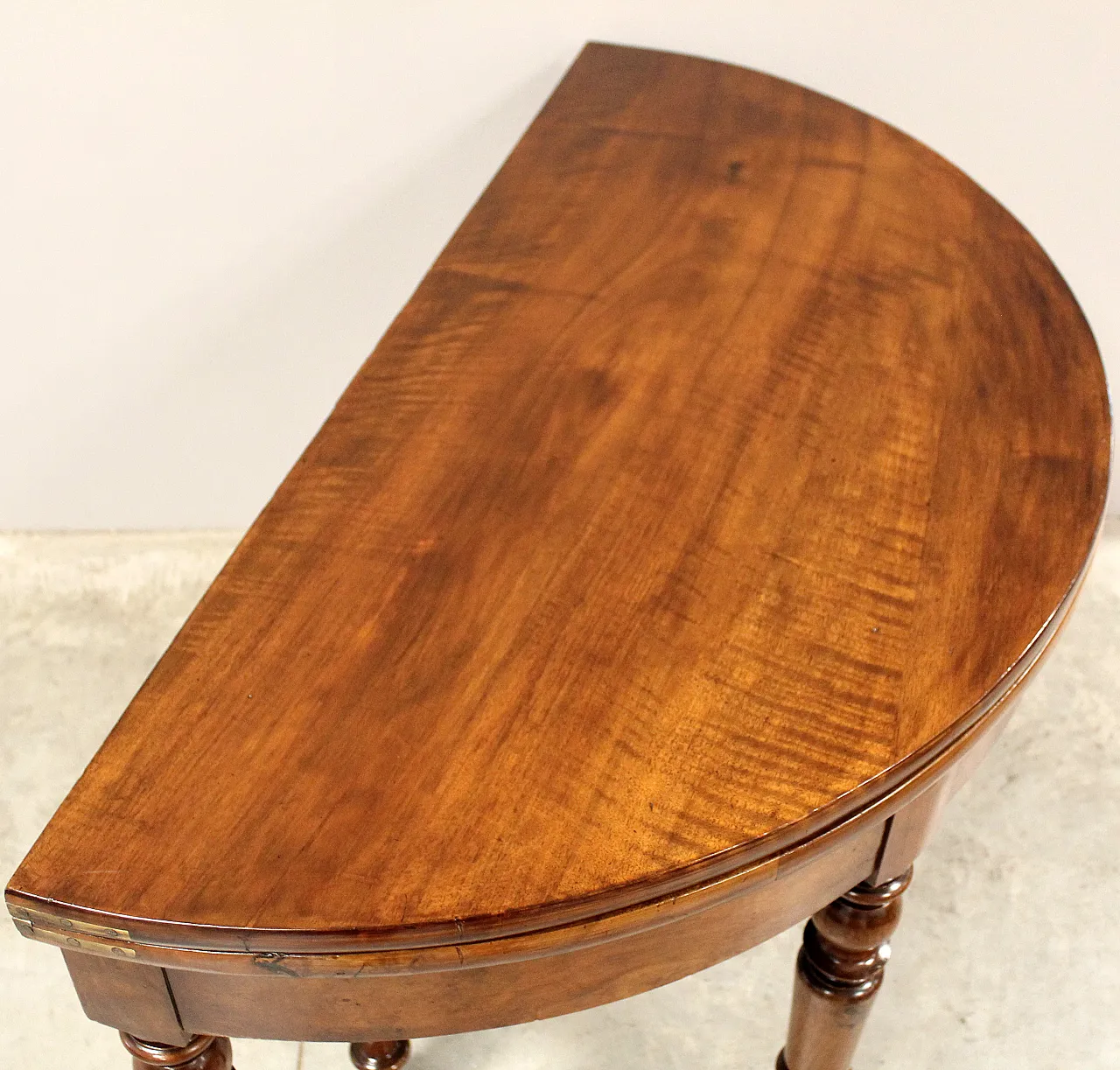 Tavolo console Luigi Filippo in noce '800 5