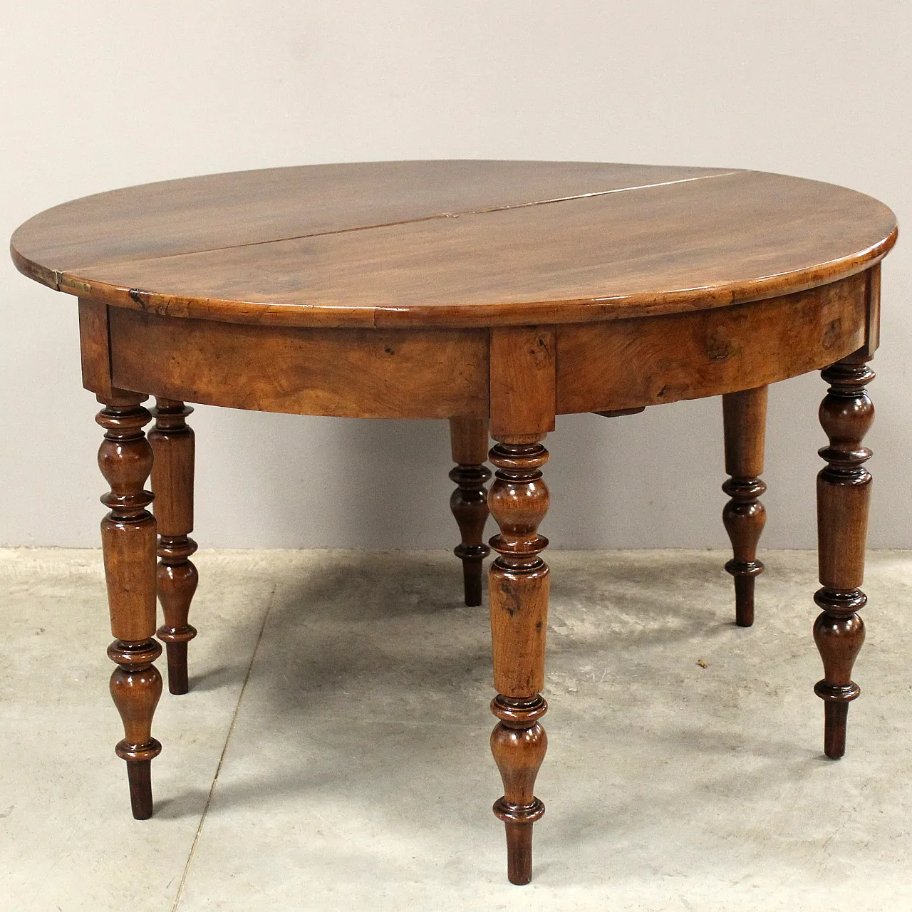 Tavolo console Luigi Filippo in noce '800 11
