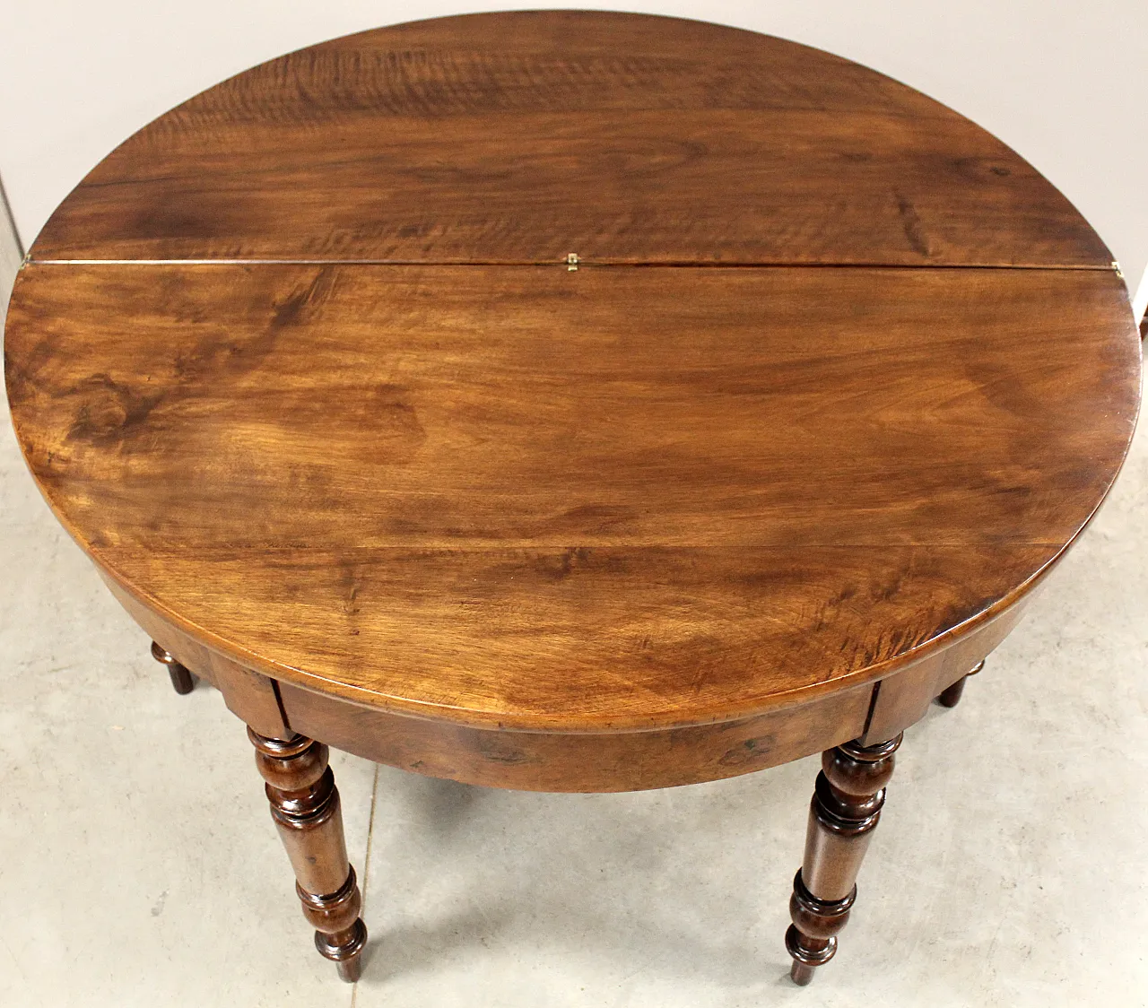 Tavolo console Luigi Filippo in noce '800 12