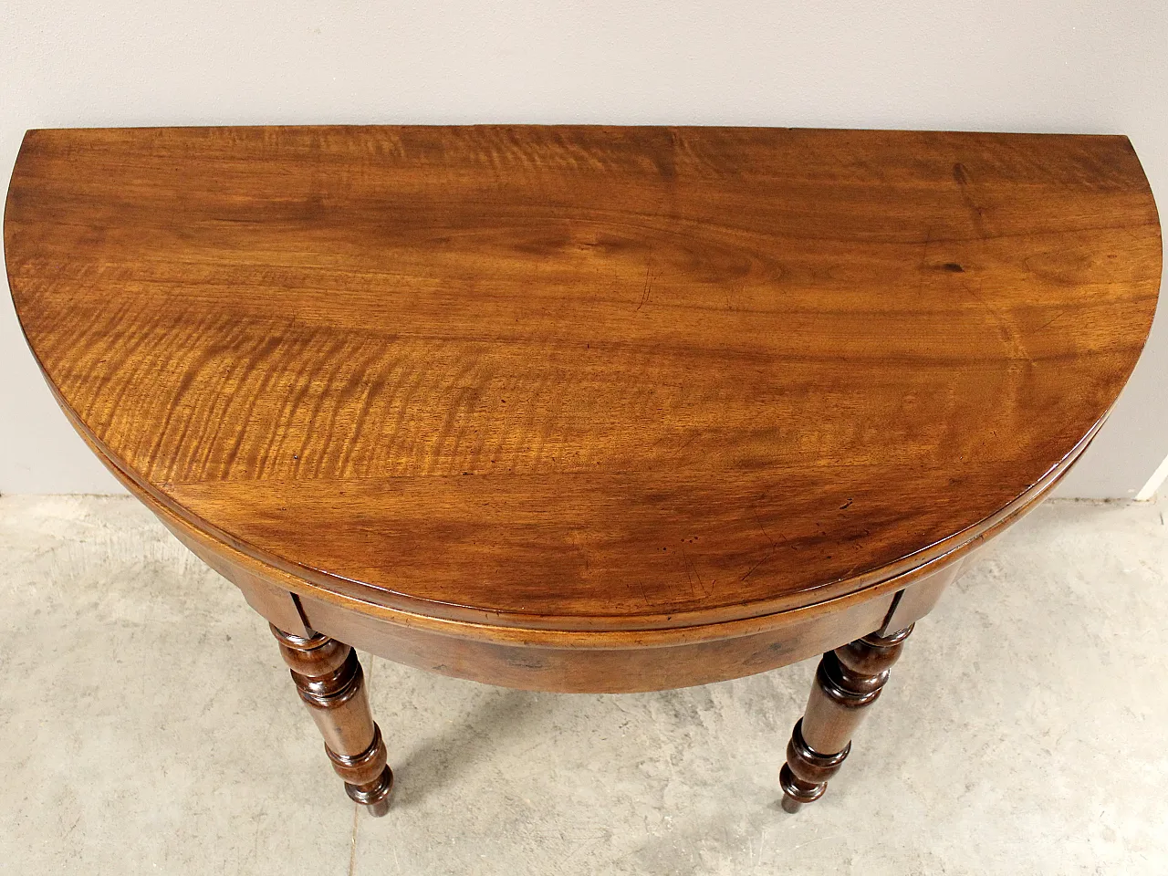 Tavolo console Luigi Filippo in noce '800 14