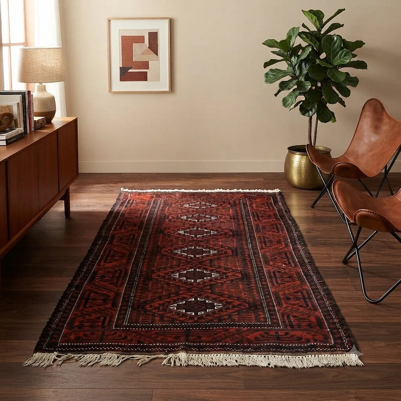 Shiraz rug in wool, 20th century 2