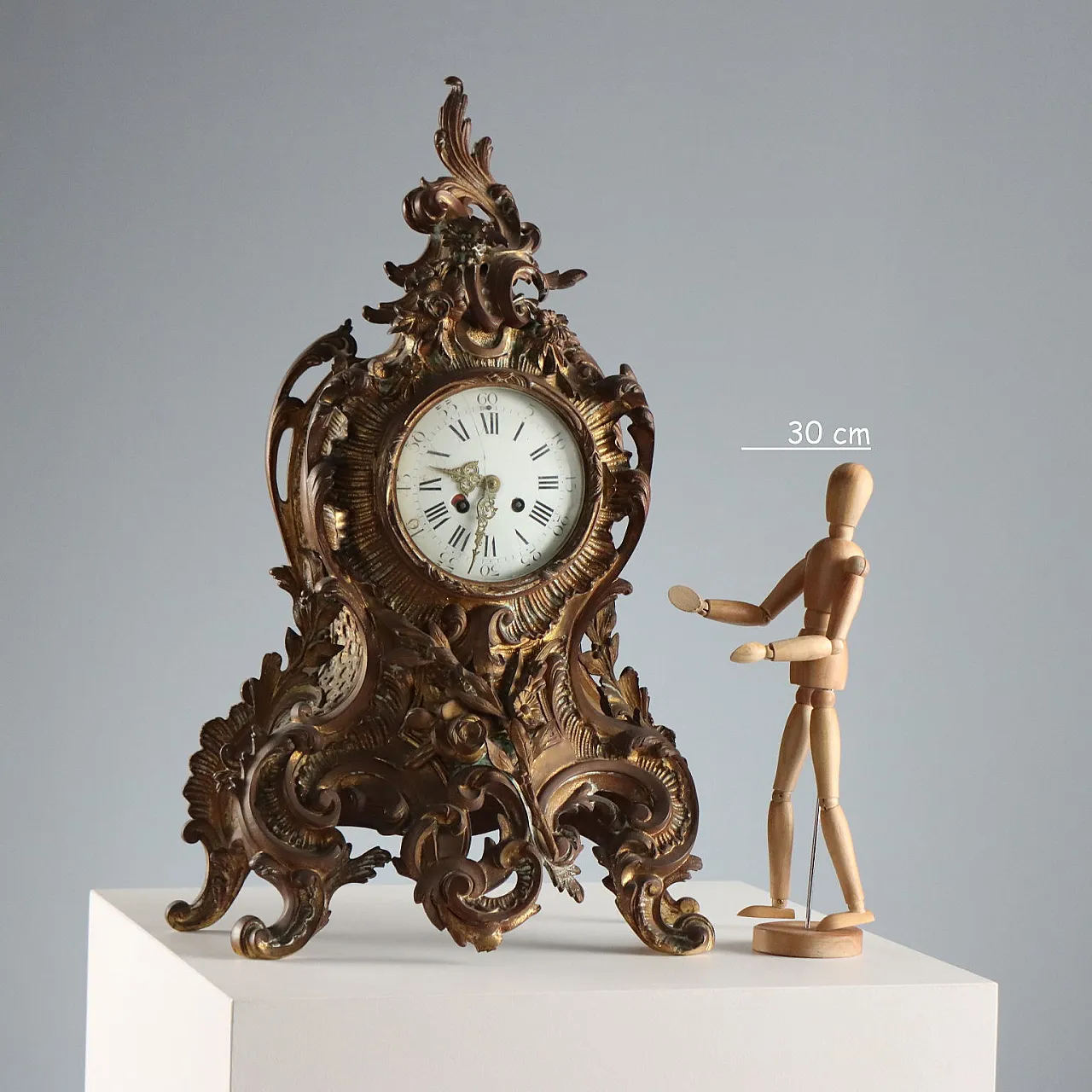 Free standing clock in bronze, 19th century 2
