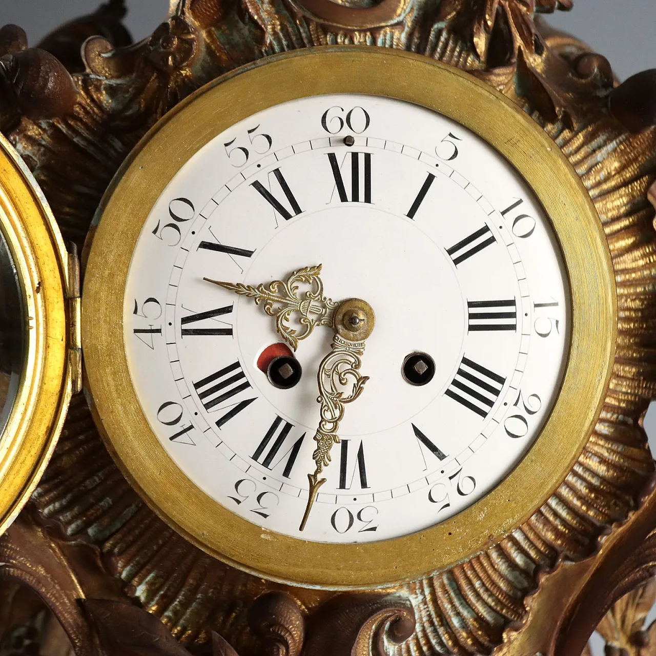 Free standing clock in bronze, 19th century 4