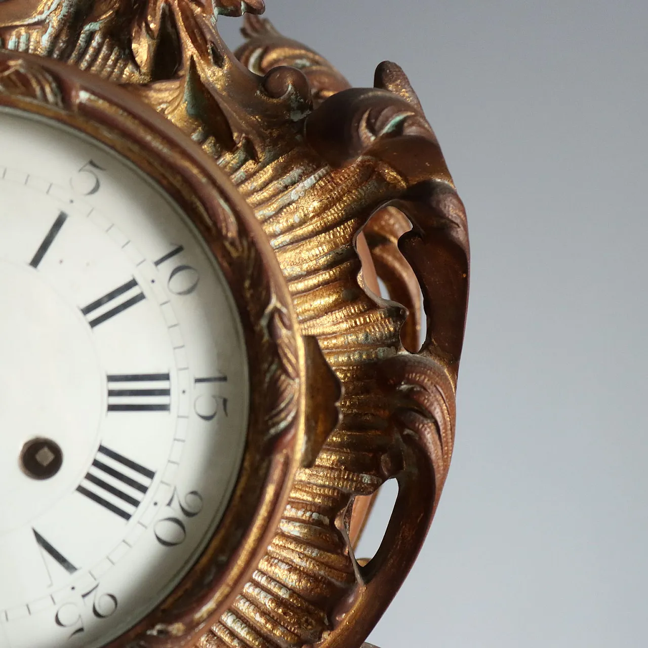 Free standing clock in bronze, 19th century 6