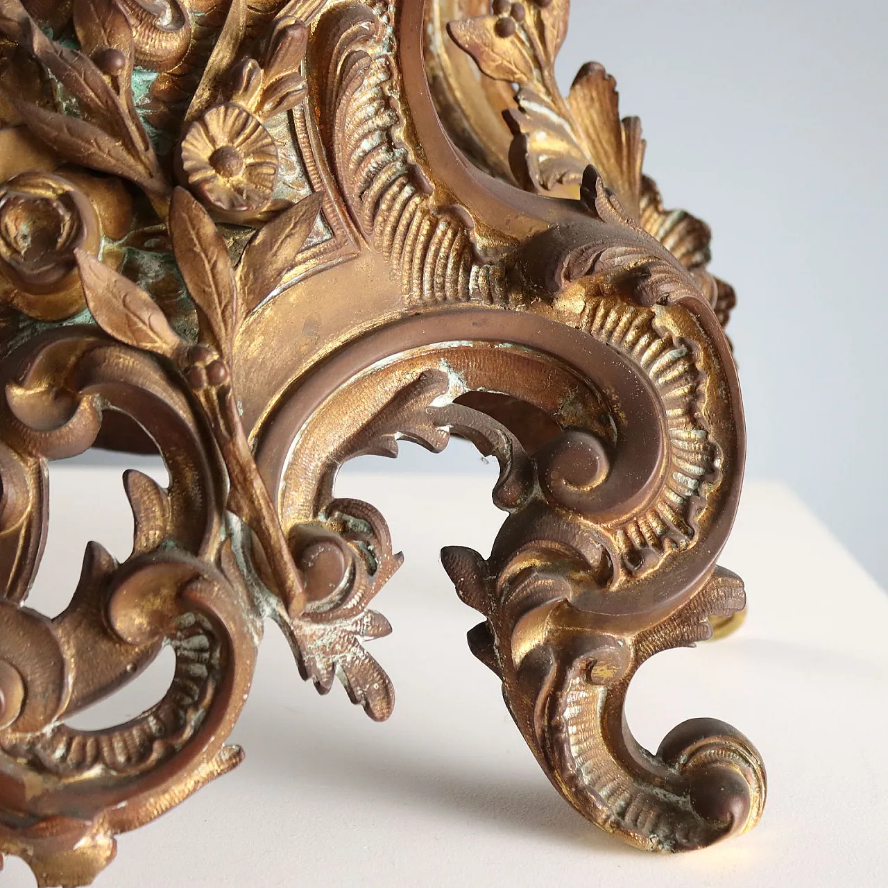 Free standing clock in bronze, 19th century 7
