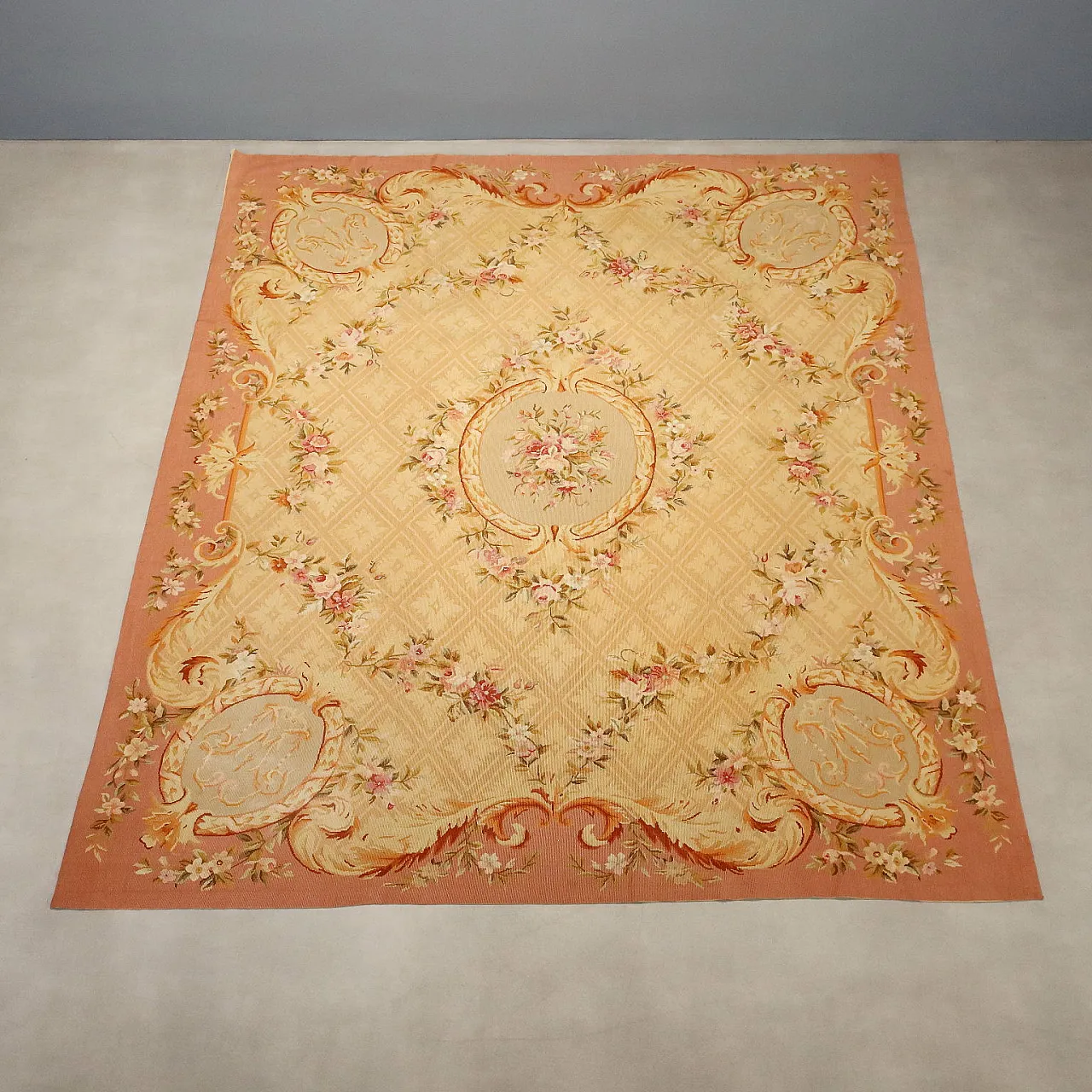 Aubusson carpet in cotton, 20th century 3