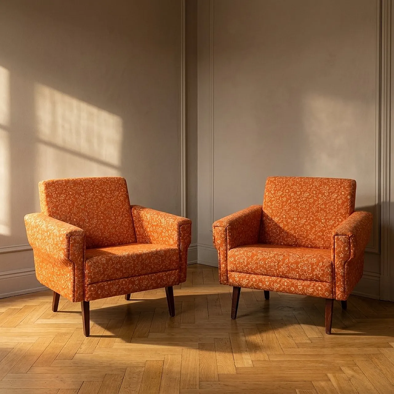 Pair of Mid-Century lounge chairs, 1960s 1