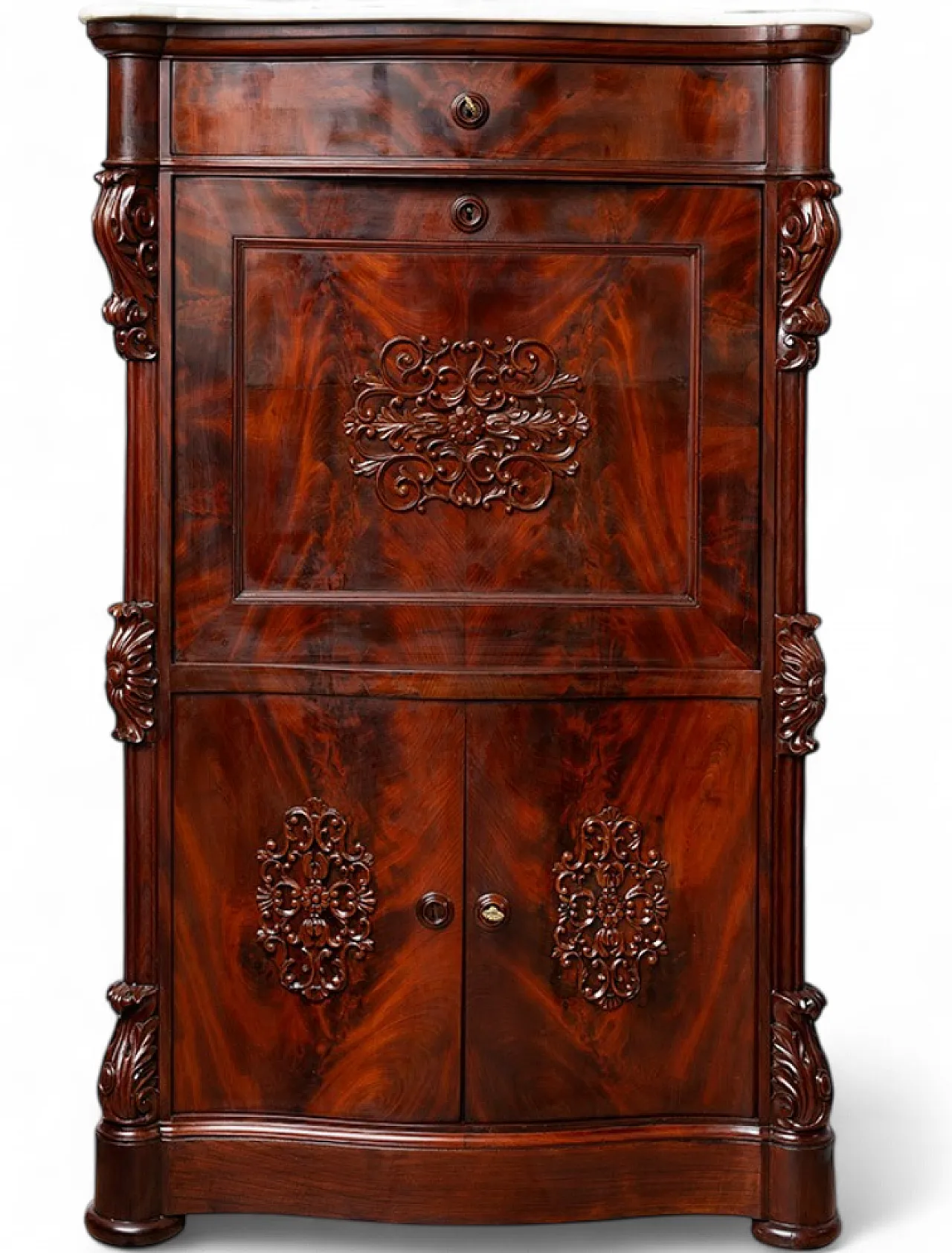 French Louis XV chest of drawers marble top, 18th century 11