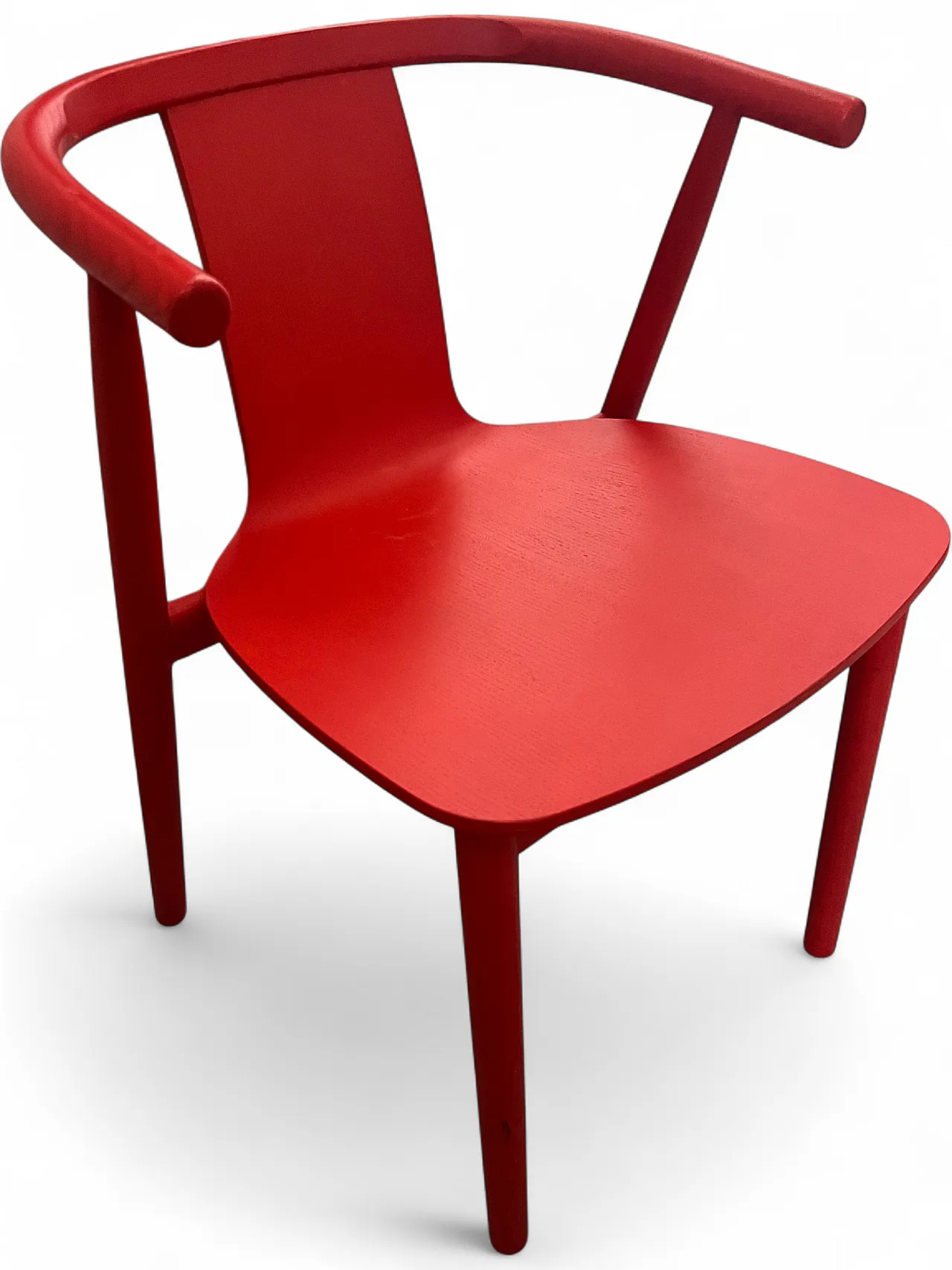 Set of 4 "Bac" Cappellini Chairs - Design Jasper Morrison in cherry colour 7