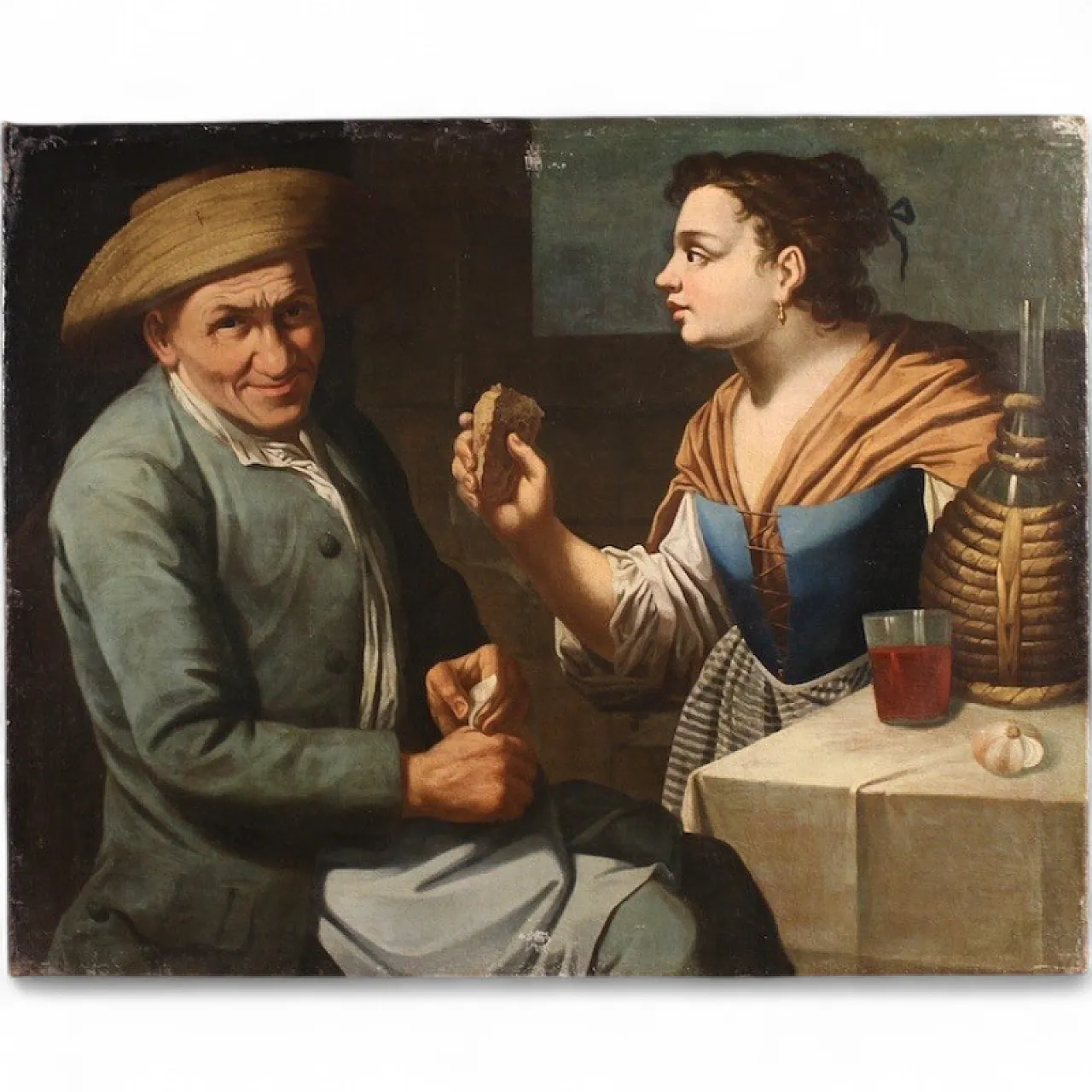 Lombard painting interior scene,  17th century 14