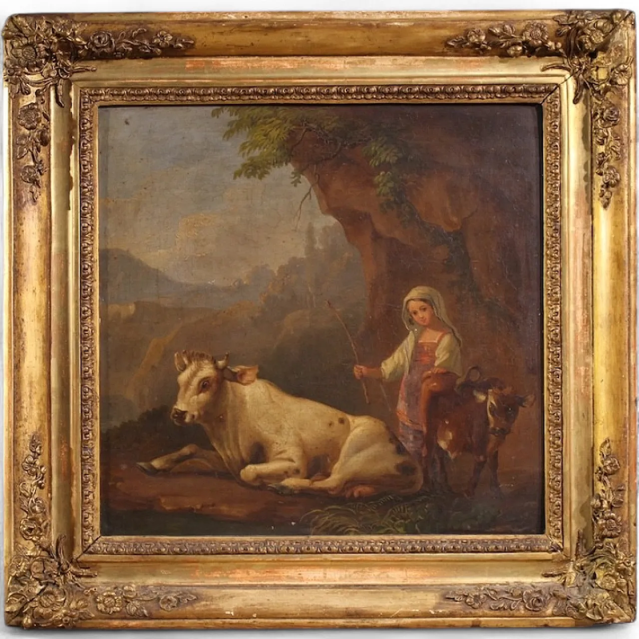 Bucolic landscape painting, 19th century 16