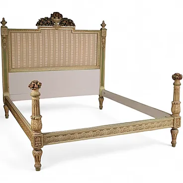 Italian lacquered double bed in Louis XVI style, 20th century