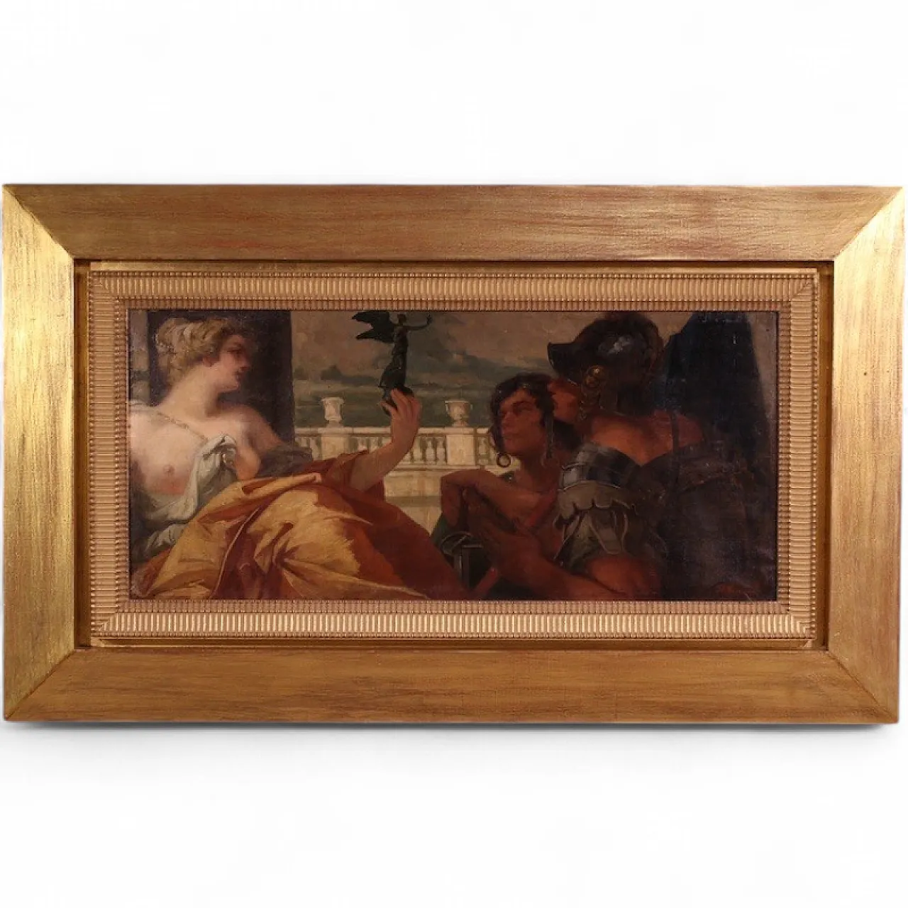 Quadro firmato Pompeo Massani, allegoria della Vittoria, '900 13