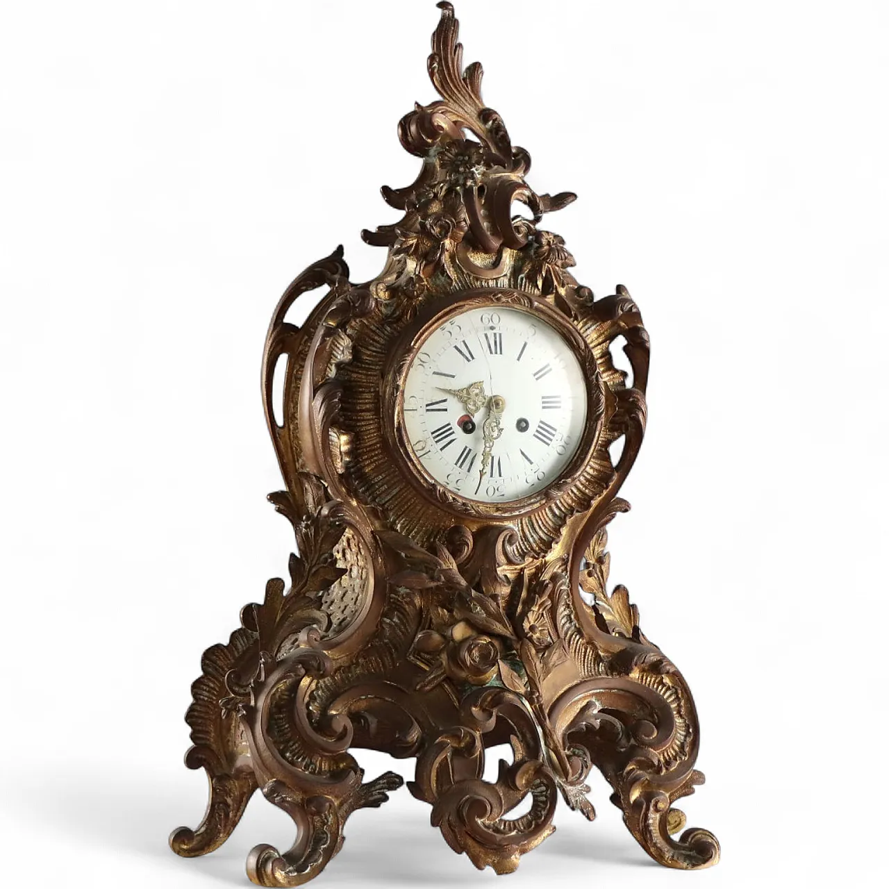 Free standing clock in bronze, 19th century 11