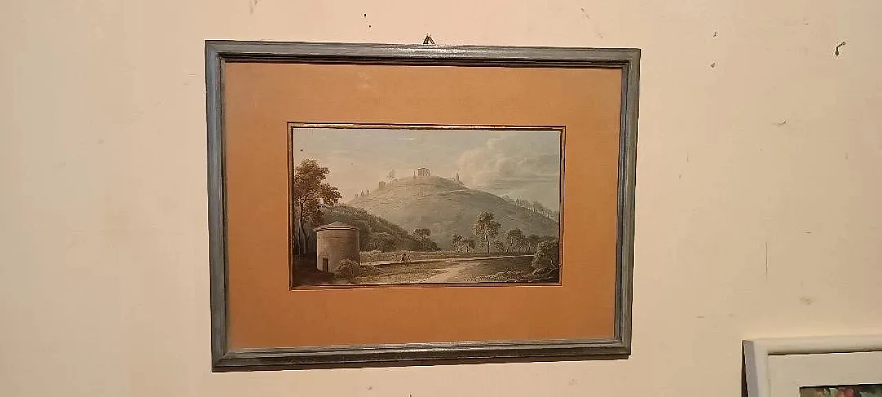 Framed landscape painting, 19th century 2