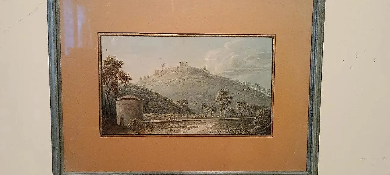 Framed landscape painting, 19th century 3