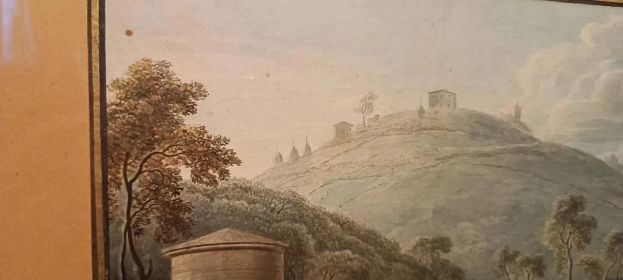 Framed landscape painting, 19th century 7