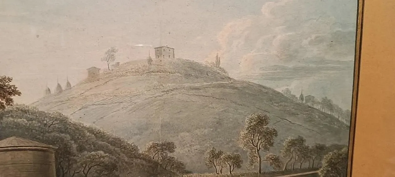 Framed landscape painting, 19th century 8