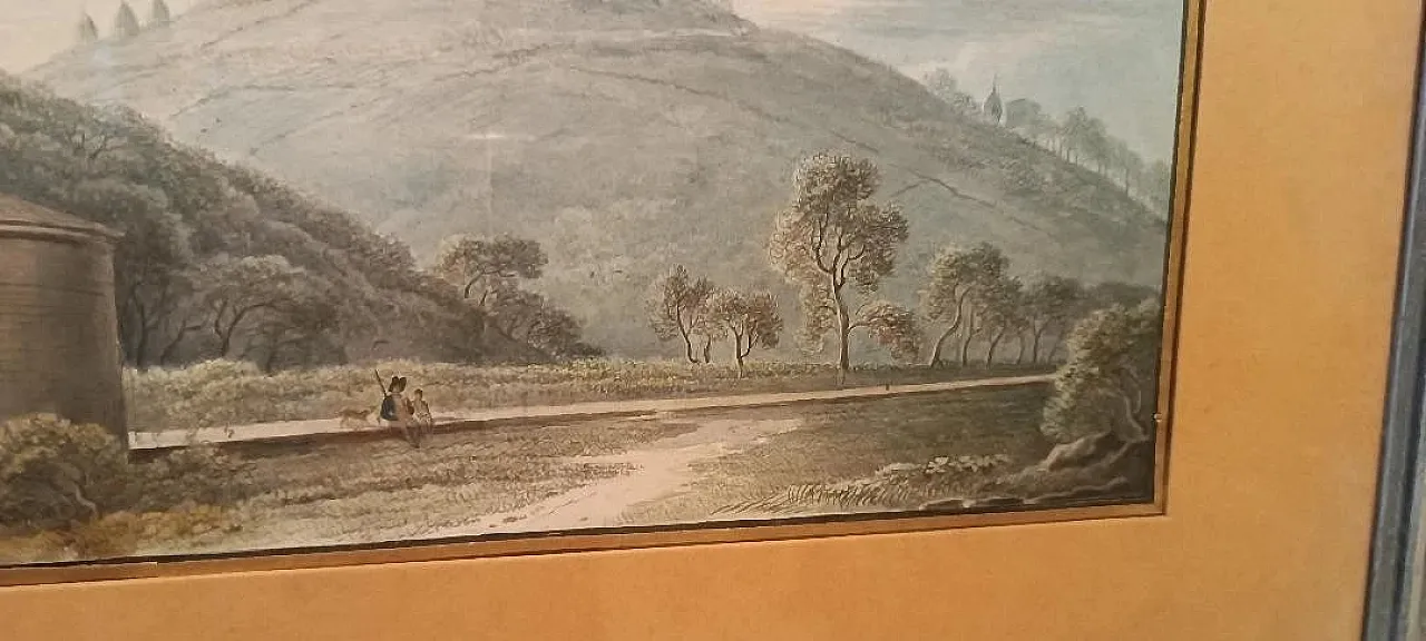 Framed landscape painting, 19th century 9