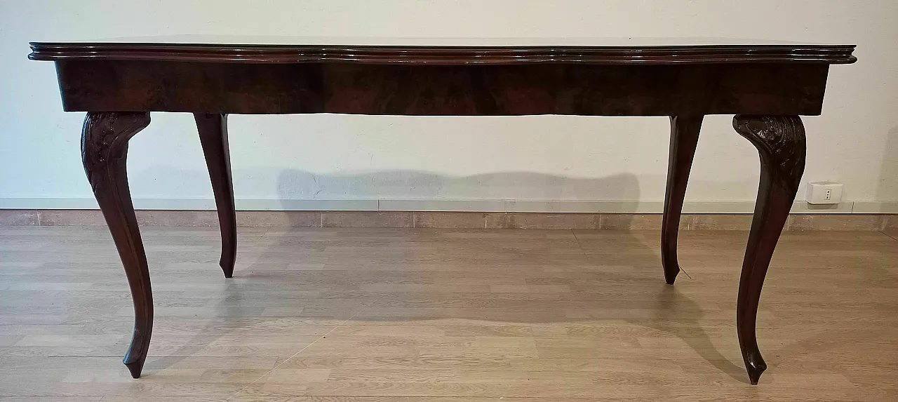 Coffee table in smoked glass and rosewood, 1920s 8