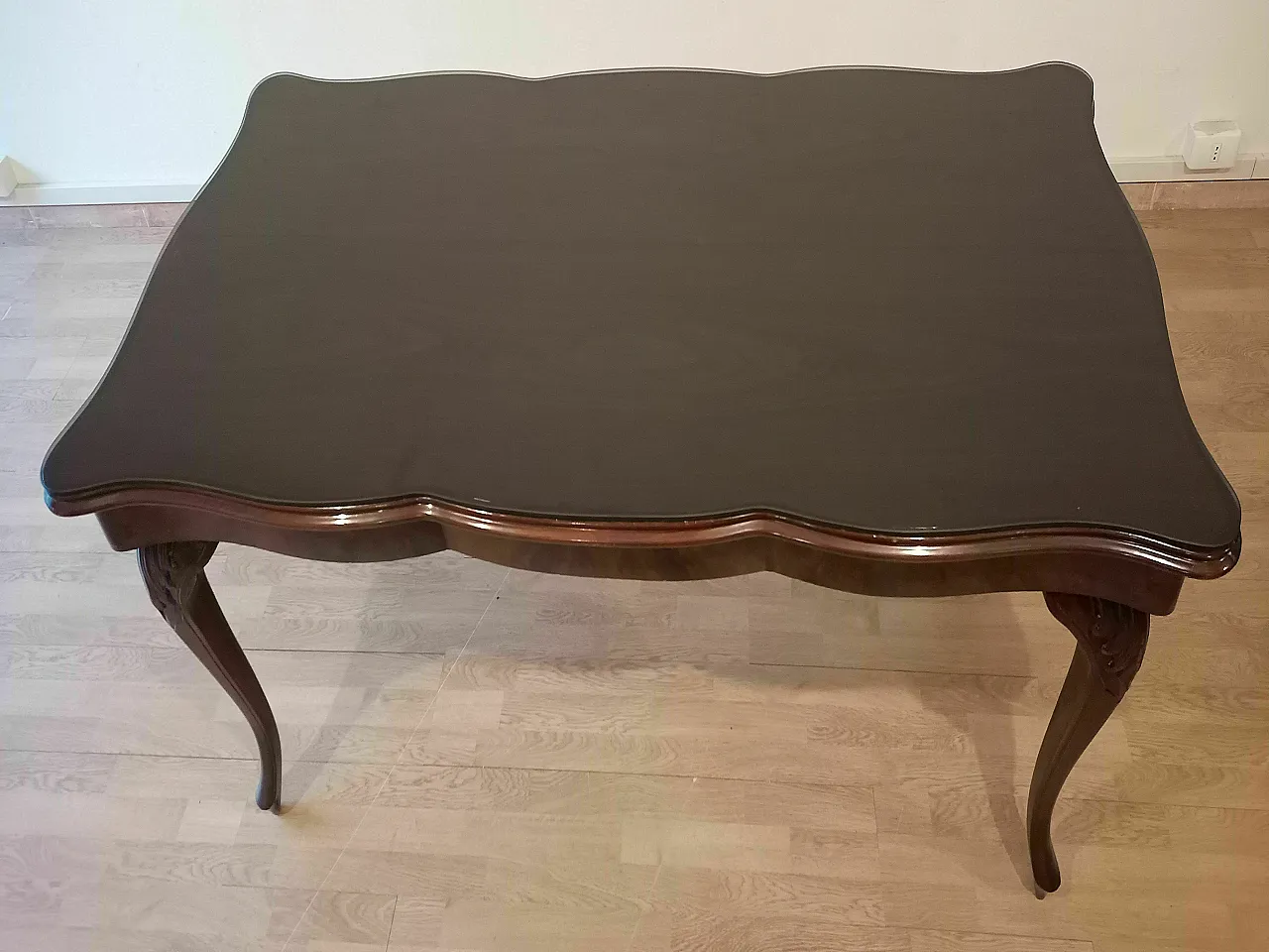 Coffee table in smoked glass and rosewood, 1920s 10