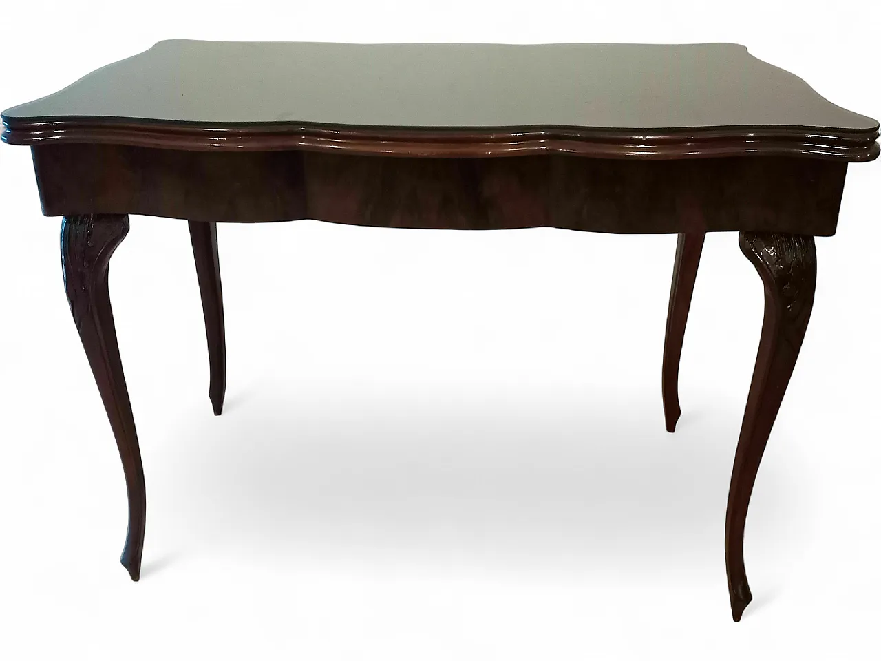 Coffee table in smoked glass and rosewood, 1920s 11