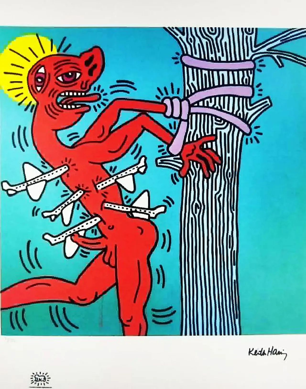 Keith Haring, limited edition lithograph, 1990s 2