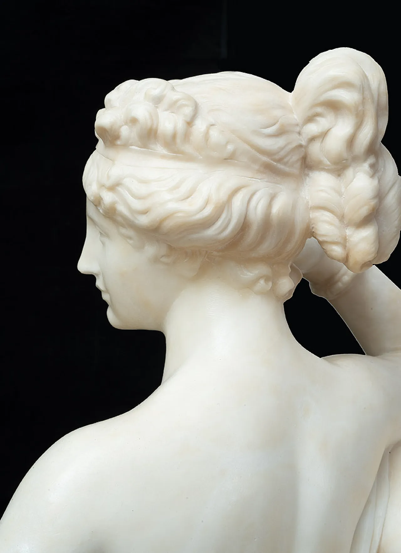 Paolina Buonaparte, Neoclassical sculpture in alabaster, 19th c. 5
