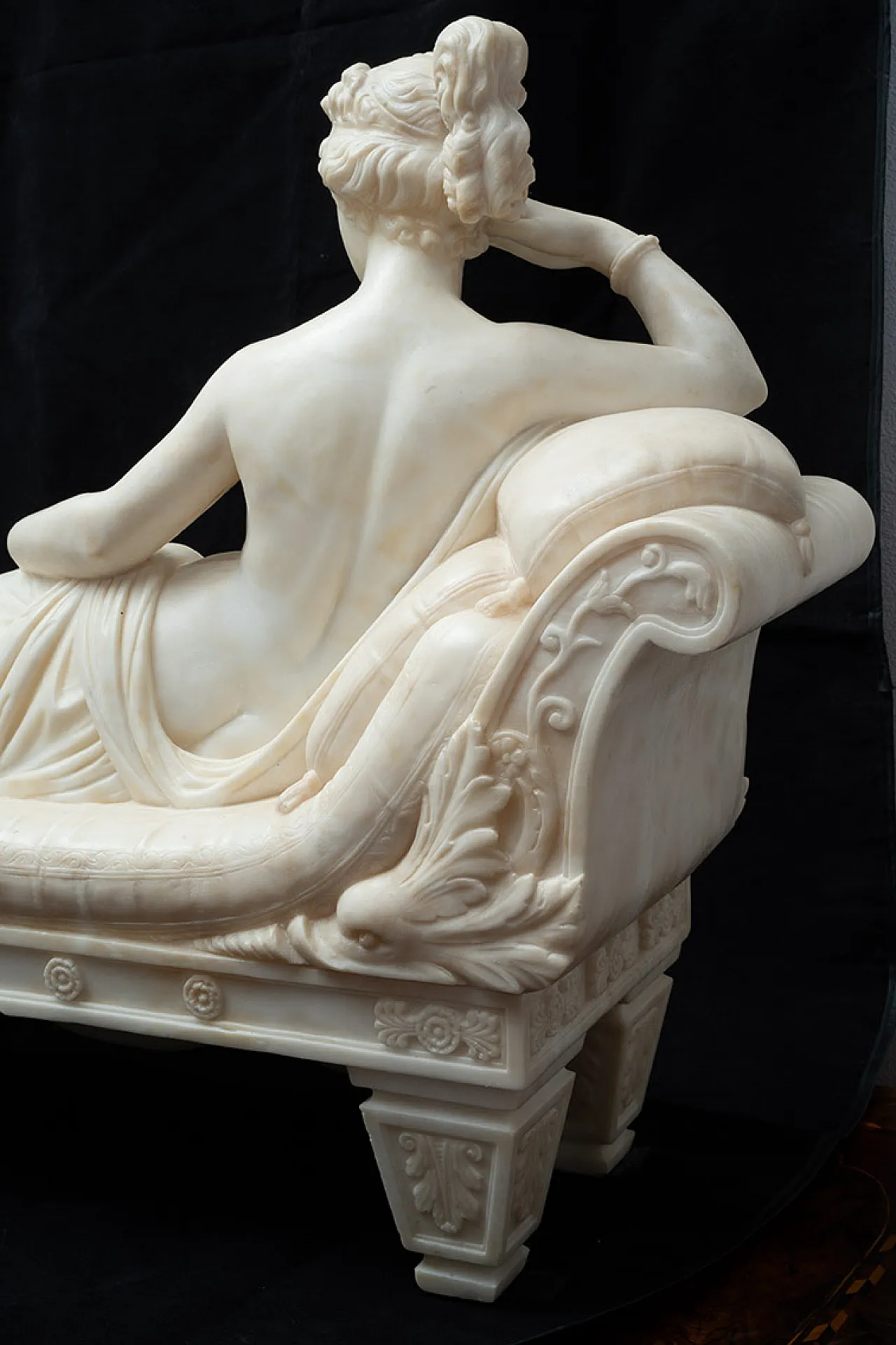 Paolina Buonaparte, Neoclassical sculpture in alabaster, 19th c. 6