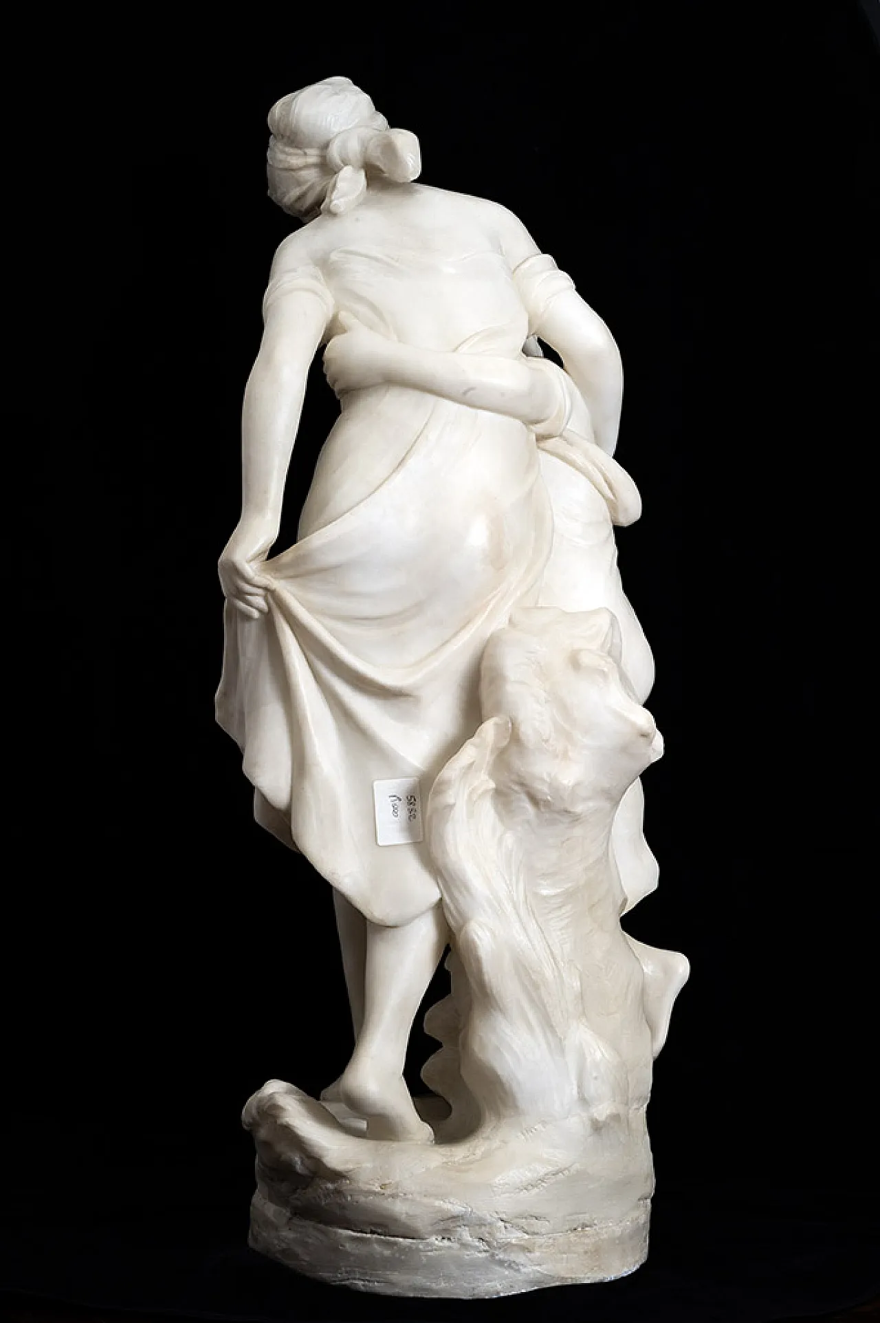 Ancient Napoleon III sculpture of women in alabaster, 19th century 5