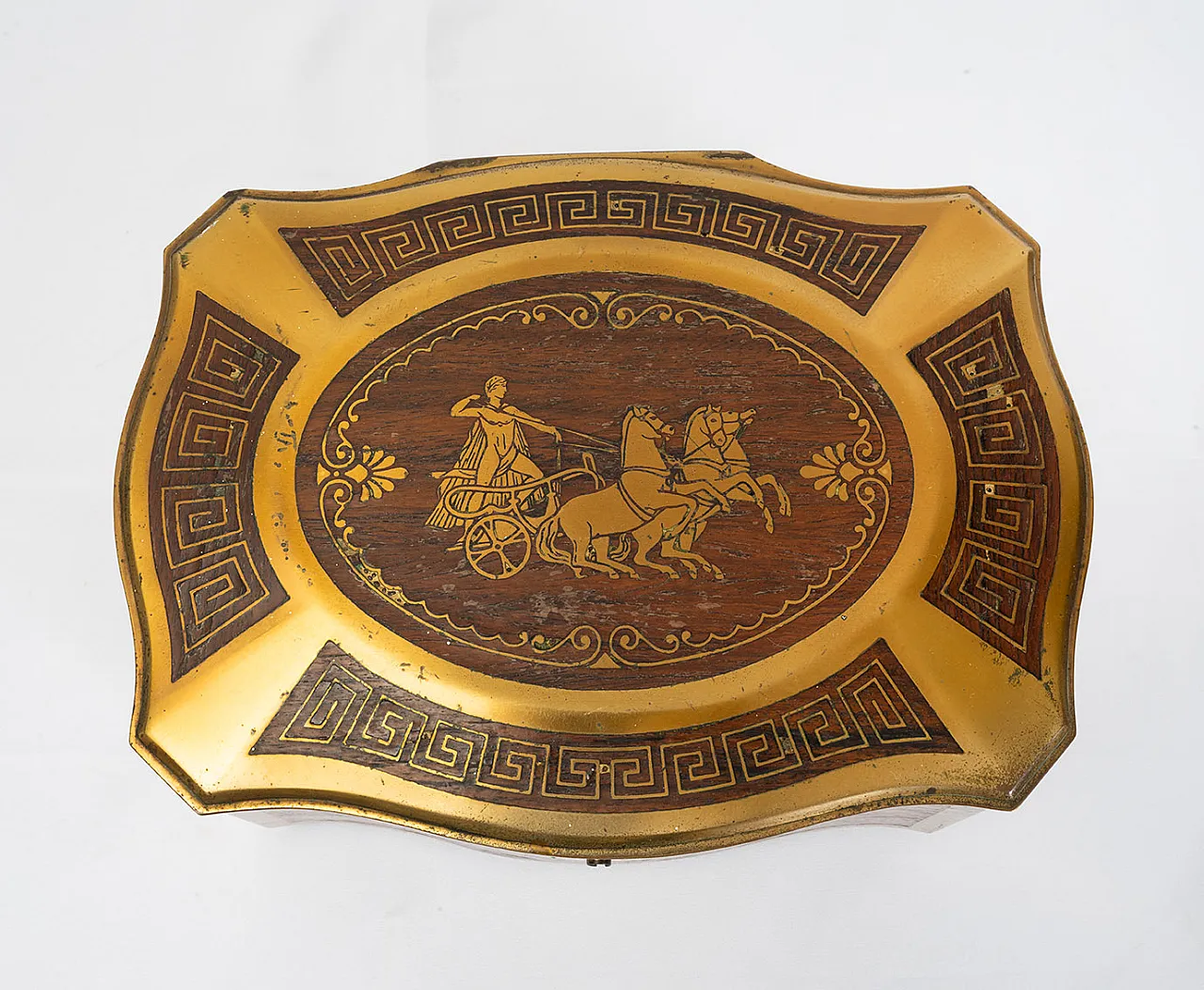 Jewelry box in fine exotic wood and gilded bronze, 19th century 2