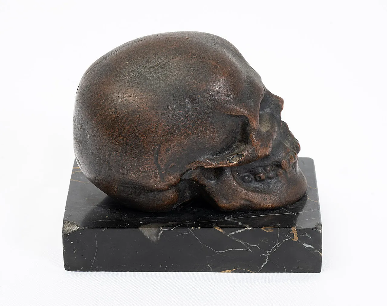 Memento Mori, Neapolitan sculpture in patinated bronze, 19th century 3