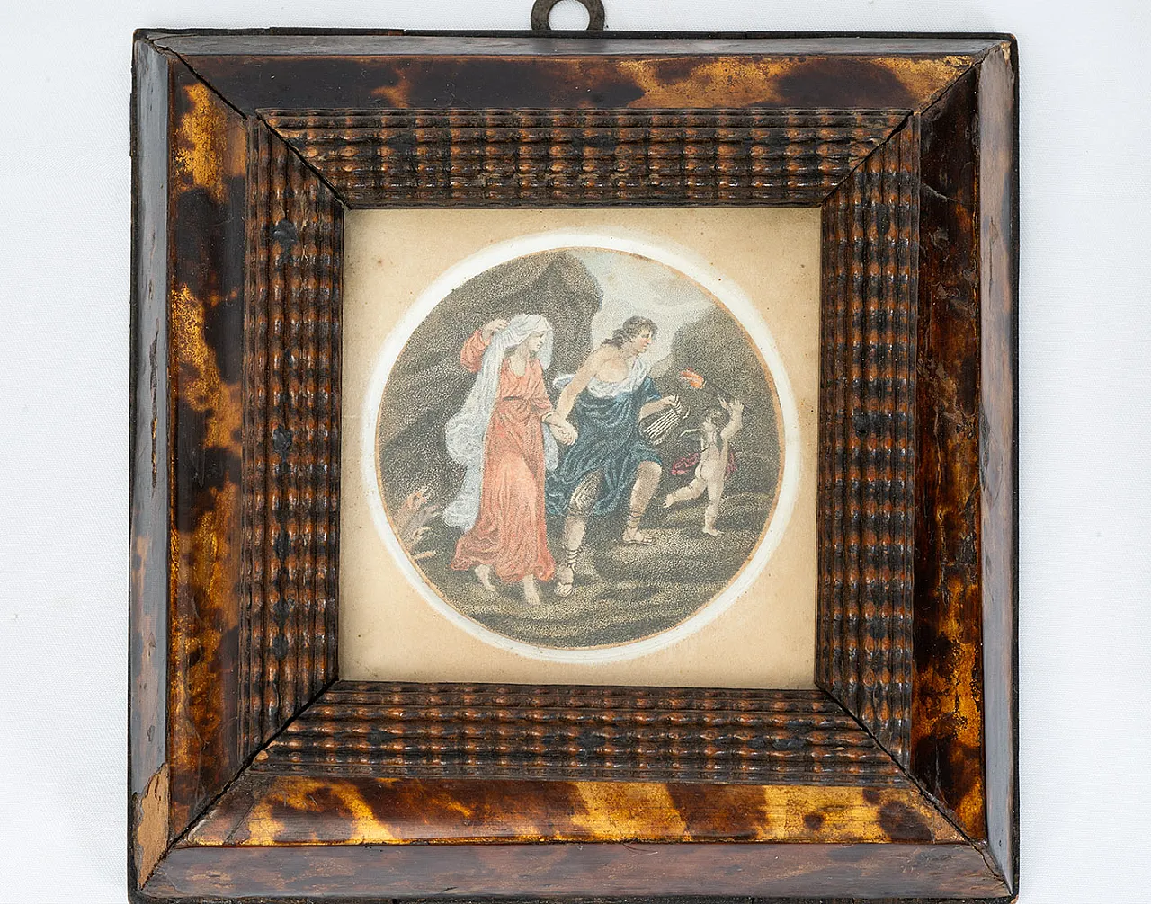 Two Neapolitan miniatures drawings with frames, 19th century 3