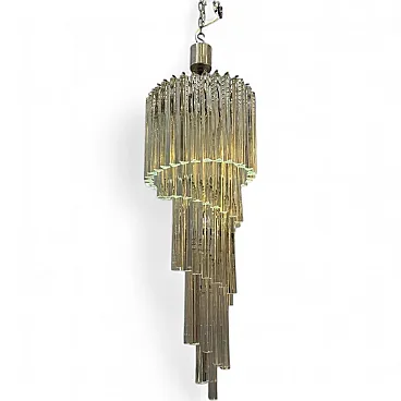 Large trilobe chandelier in Murano glass, 1960s