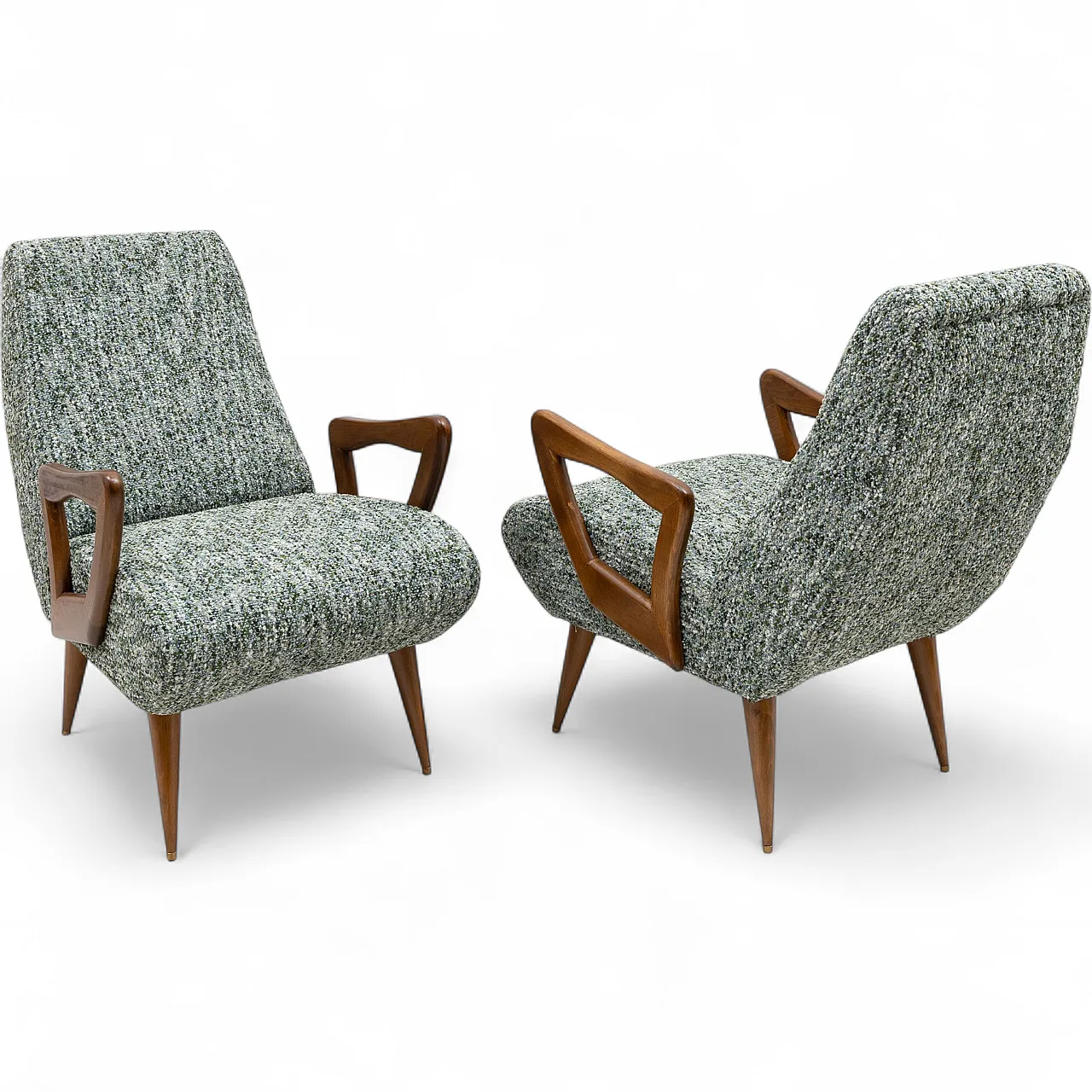 Pair of mid-century modern armchairs, 1960s 9