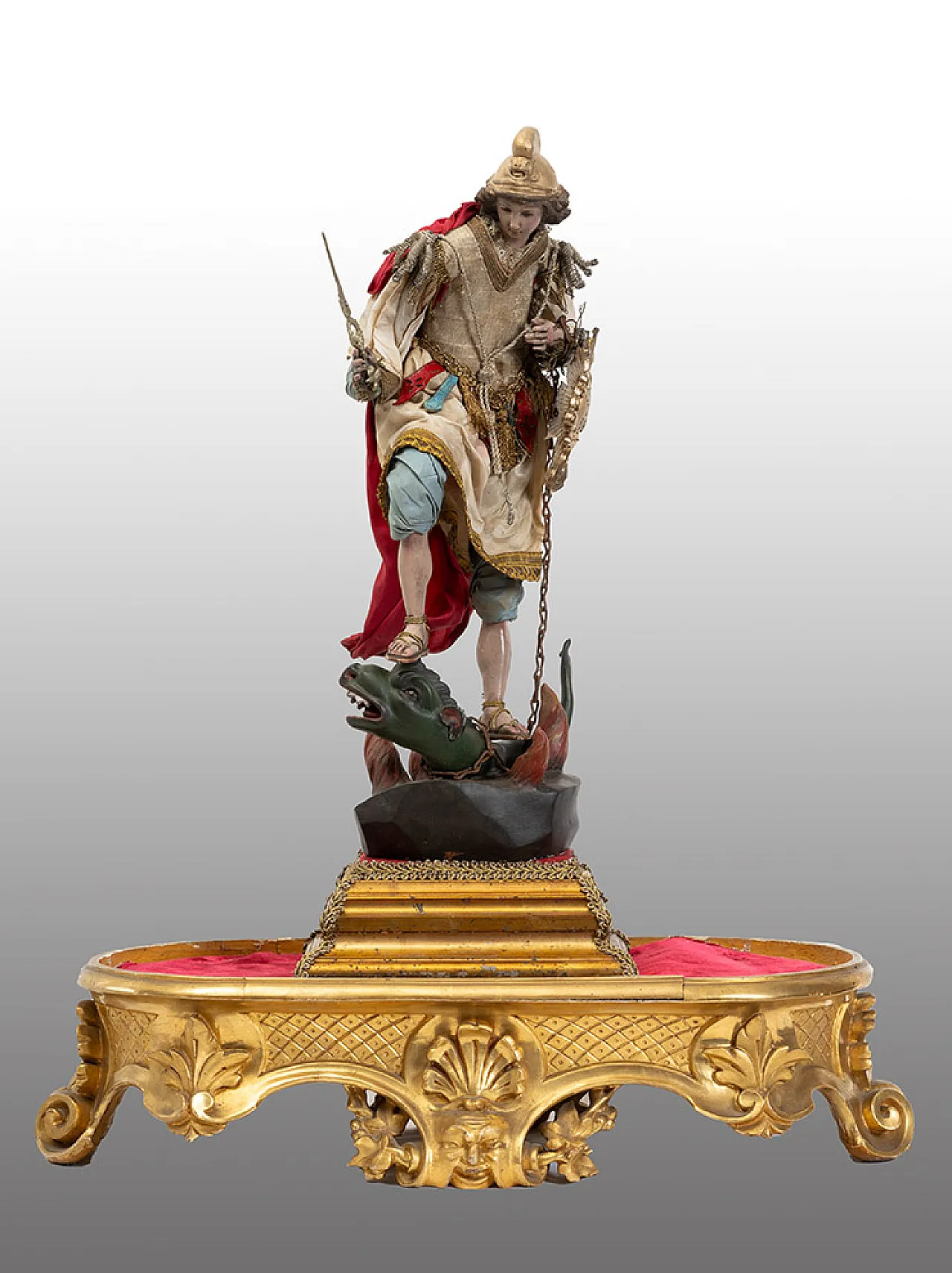 Neapolitan sculpture depicting St. Michael the Archangel, 90s 2