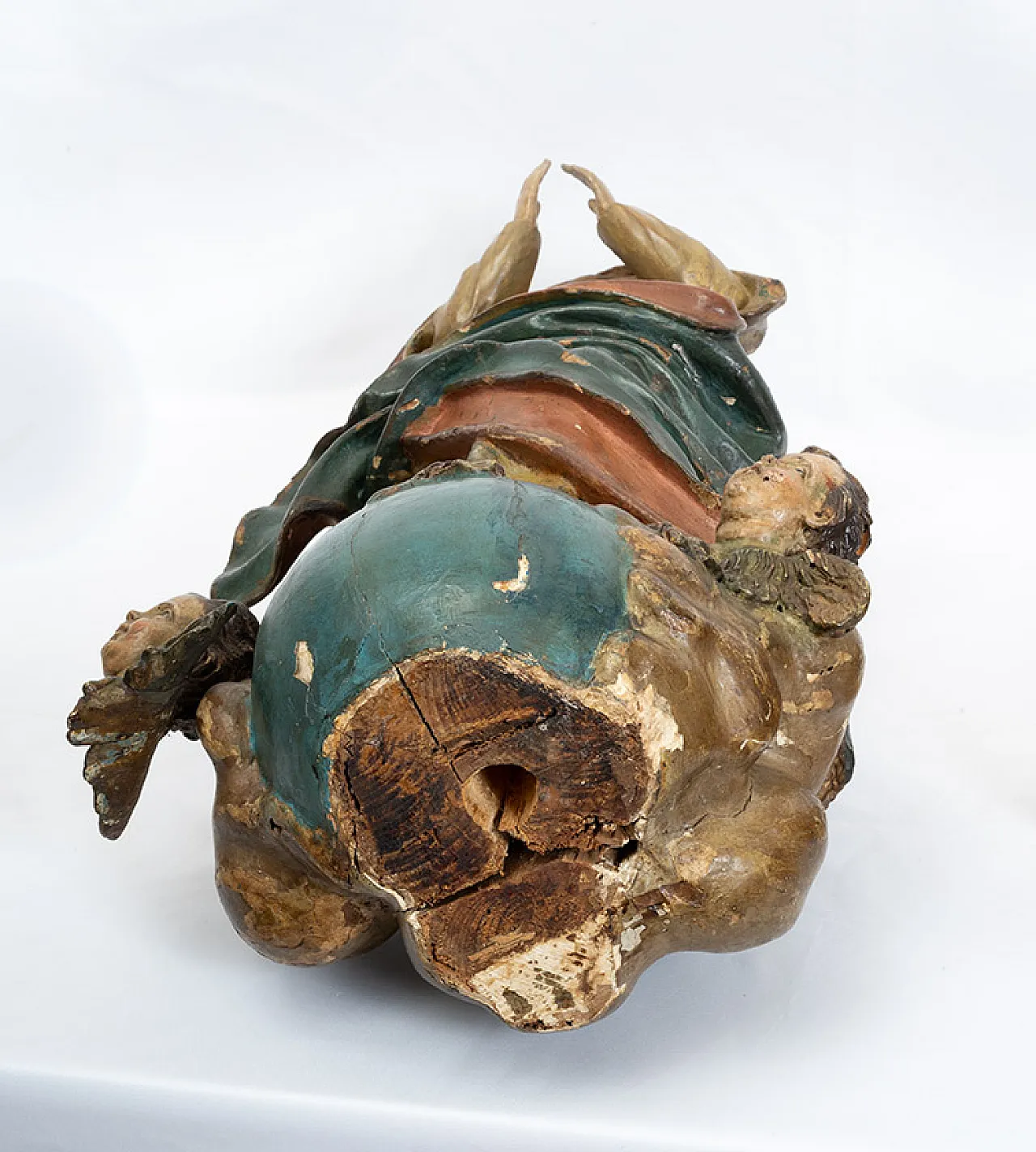 Neapolitan sculpture in polychrome wood the Madonna Immacolata 8