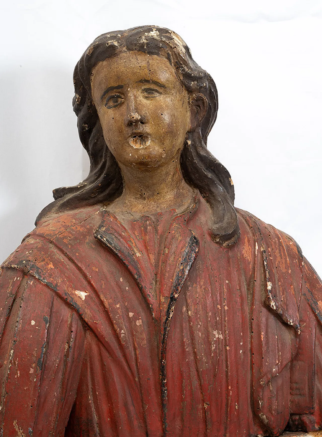 Reliquary bust in polychrome wood, end of the 15th century 2
