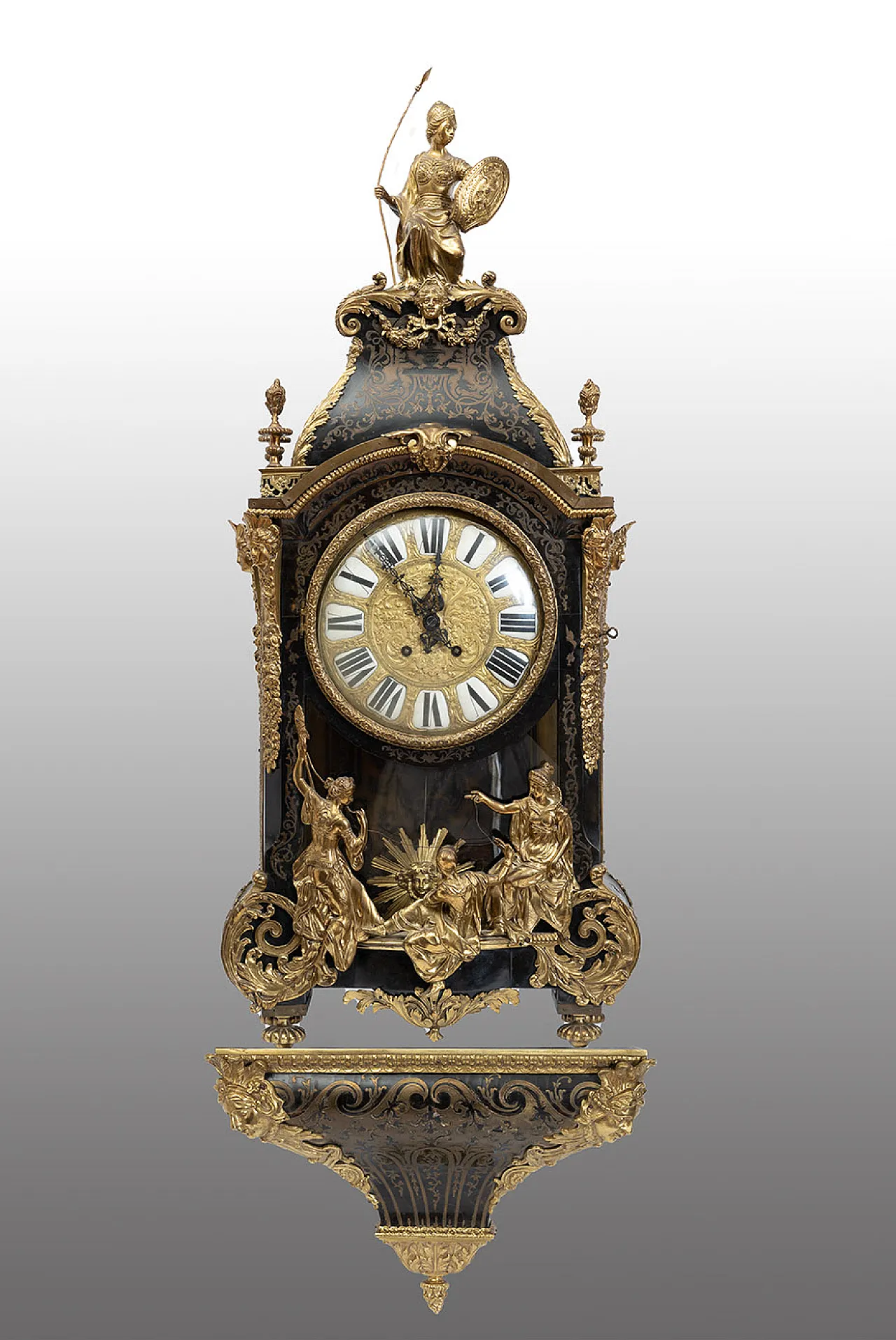 Cartel clock in Boulle style, Napolean period, 19th century 2