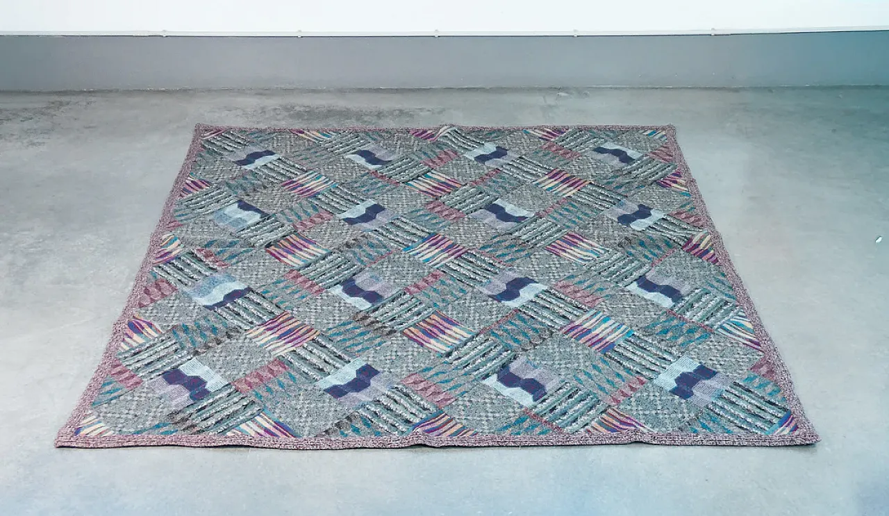 Tappeto in tessuto di Ottavio Missoni per Saporiti, anni '70 2