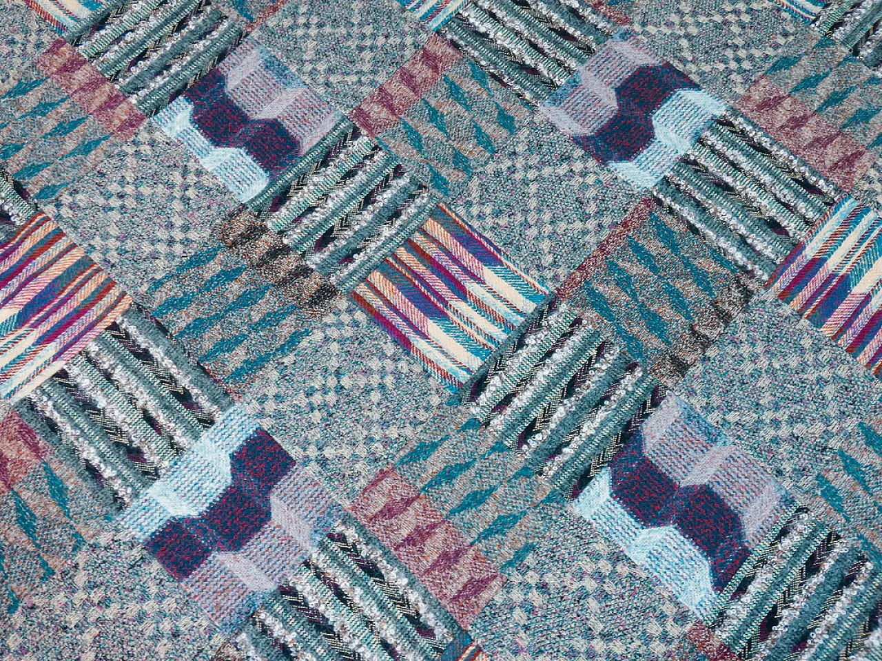 Tappeto in tessuto di Ottavio Missoni per Saporiti, anni '70 3