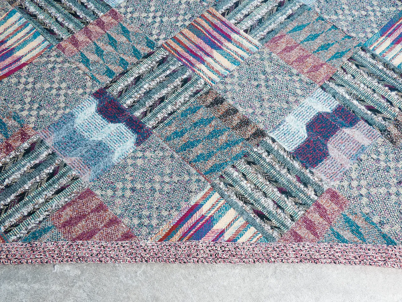 Tappeto in tessuto di Ottavio Missoni per Saporiti, anni '70 4