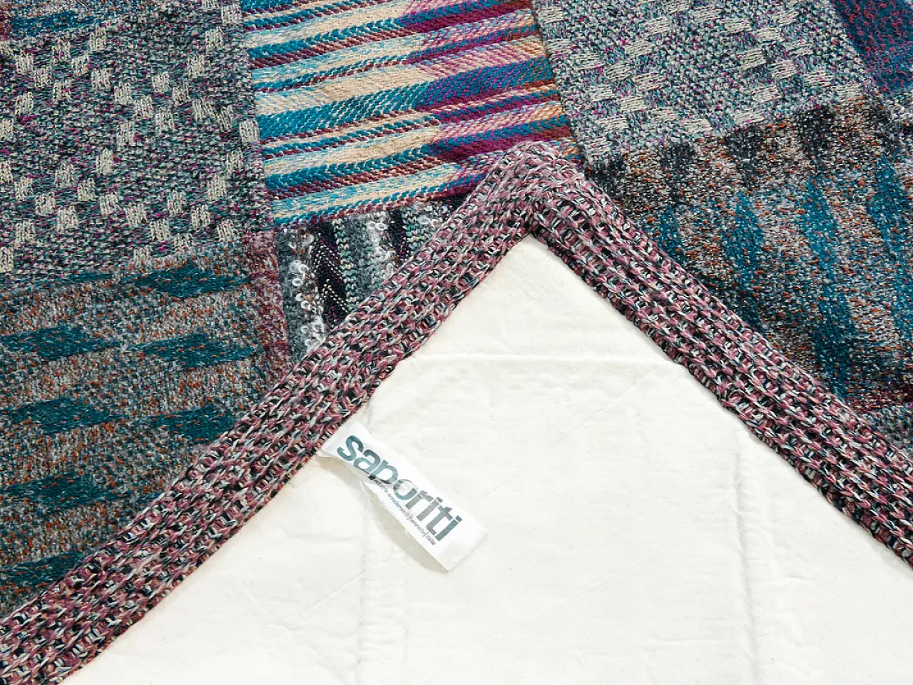 Tappeto in tessuto di Ottavio Missoni per Saporiti, anni '70 5