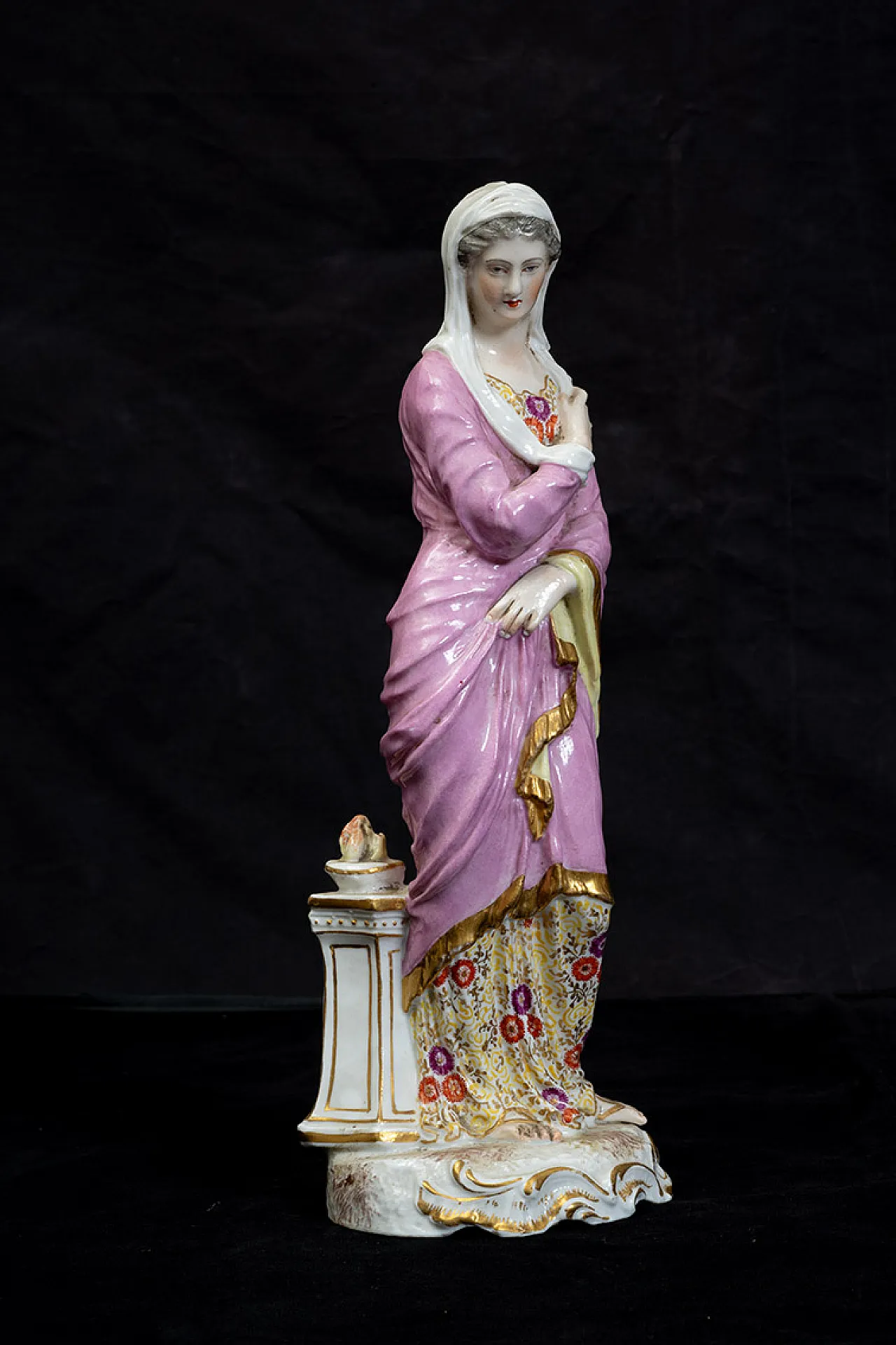 Pair of Meissen polychrome porcelain figurine, '800 2